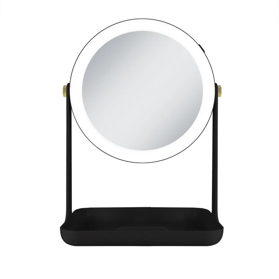 zadro-espejo-de-maquillaje-iluminado-con-luz-led-bandeja-y-soporte-de-m-vil image 1