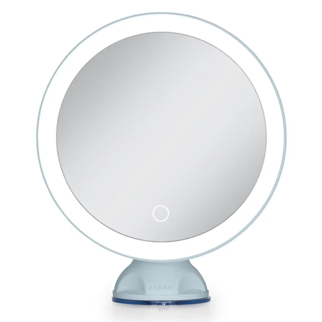 zadro-espejo-de-maquillaje-iluminado-led-de-pared-con-ventosa-y-aumento-10x-con- image 1