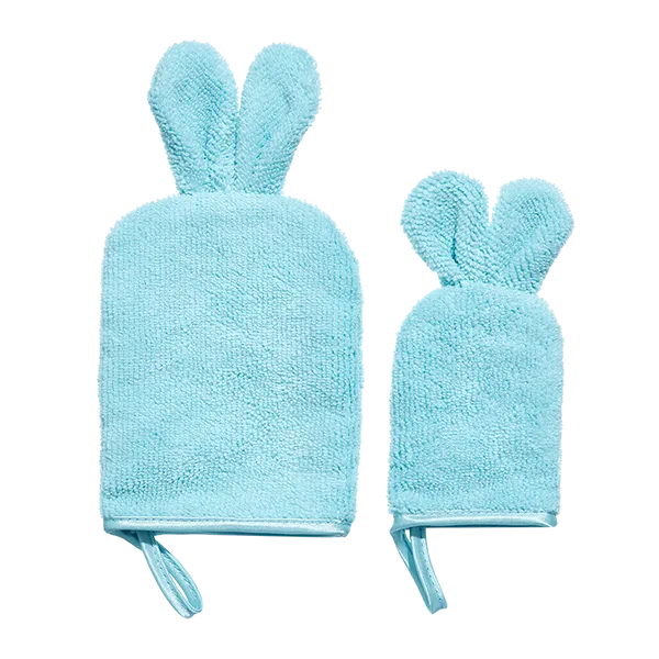 glov-set-de-2-guantes-de-lavado-para-beb-y-ni-o-con-orejas-de-conejo-para-piel-d image 1
