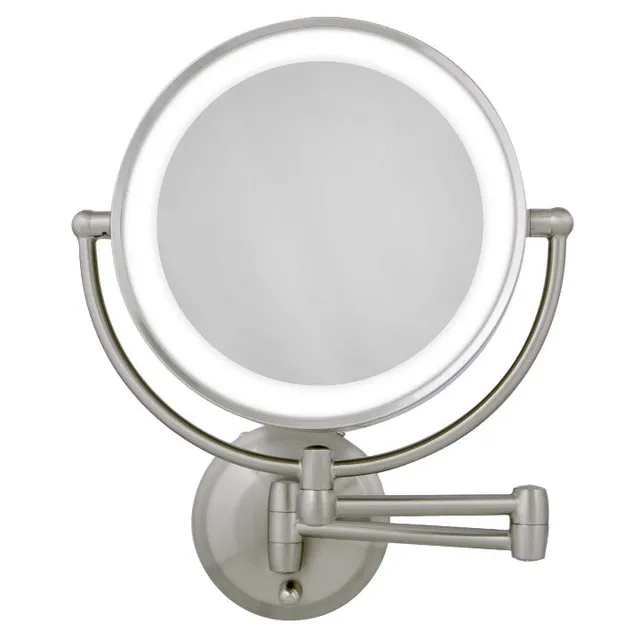 zadro-espejo-de-maquillaje-iluminado-de-pared-con-aumento-10x-1x-y-brazo-extensi image 1