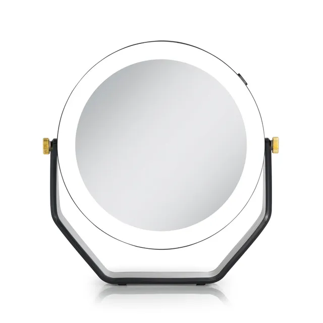 zadro-espejo-de-maquillaje-led-inal-mbrico-doble-cara-5x-1x-con-giro-360-y-pilas image 1