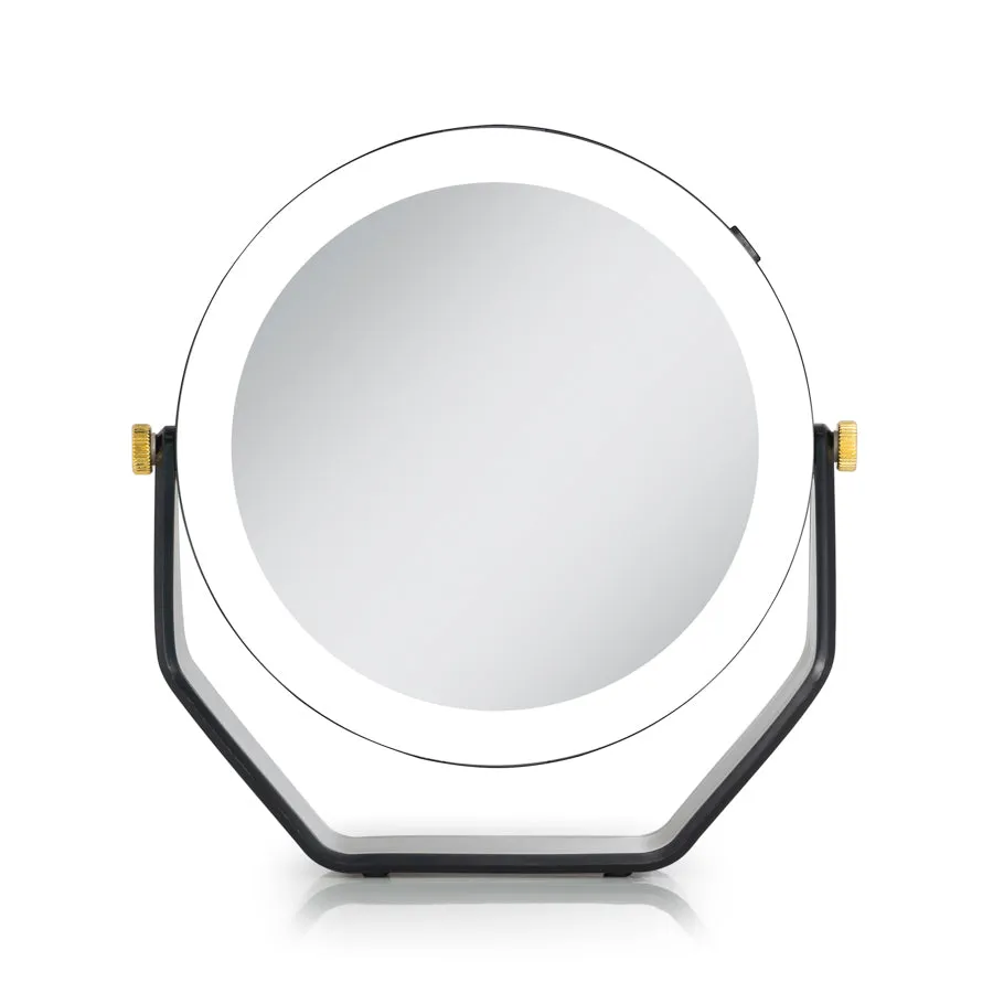 zadro-espejo-de-maquillaje-led-inal-mbrico-doble-cara-5x-1x-con-giro-360-y-pilas image 1