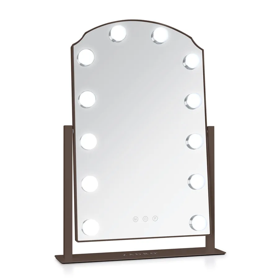 zadro-scalloped-edge-espejo-de-tocador-hollywood-led-con-12-bombillas-y-regulado image 1