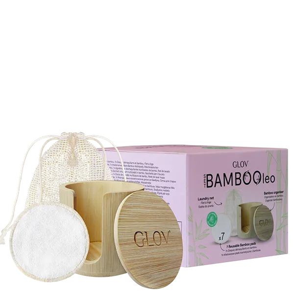 glov-bambooleo-set-set-de-7-discos-desmaquillantes-de-fibra-de-bamb-con-organiza image 1