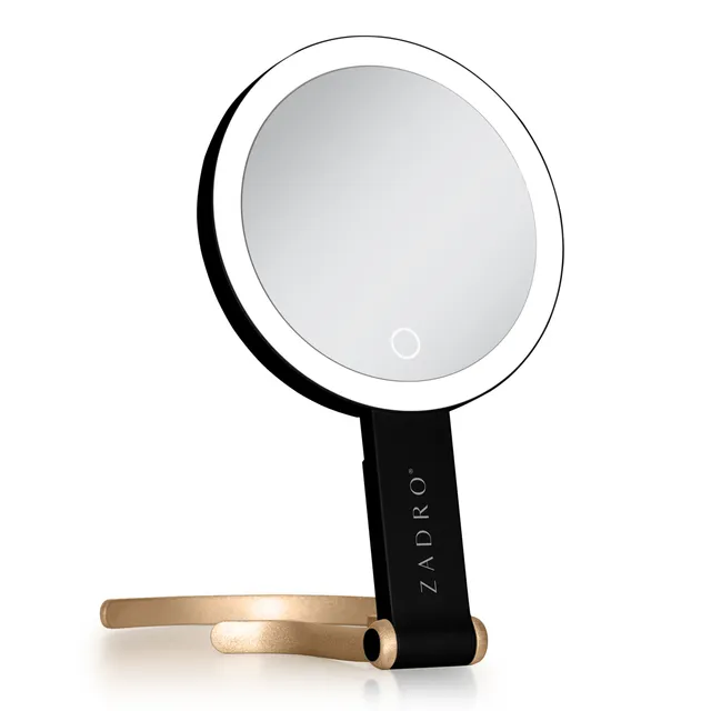 zadro-led-lighted-travel-ready-espejo-de-mano-recargable-con-aumento-10x-y-sopor image 1