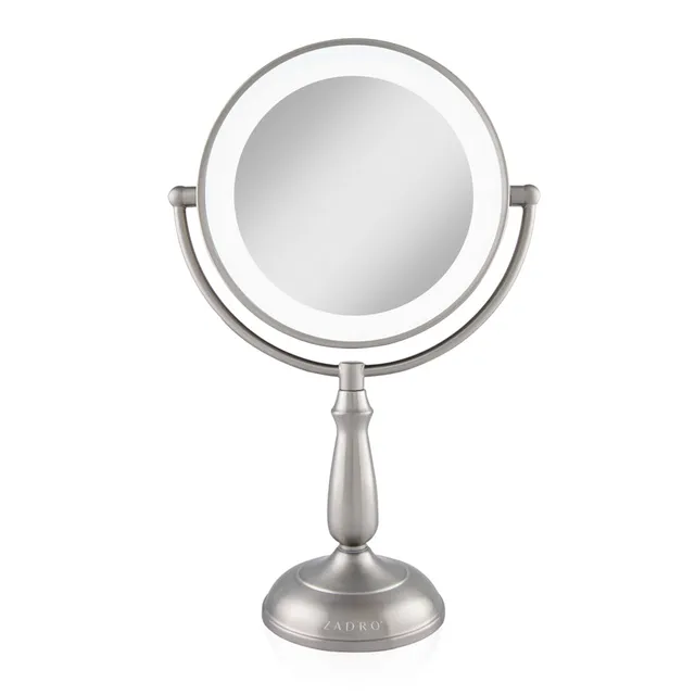 zadro-espejo-de-maquillaje-iluminado-con-aumento-led-y-base-t-ctil-regulable-dob image 1