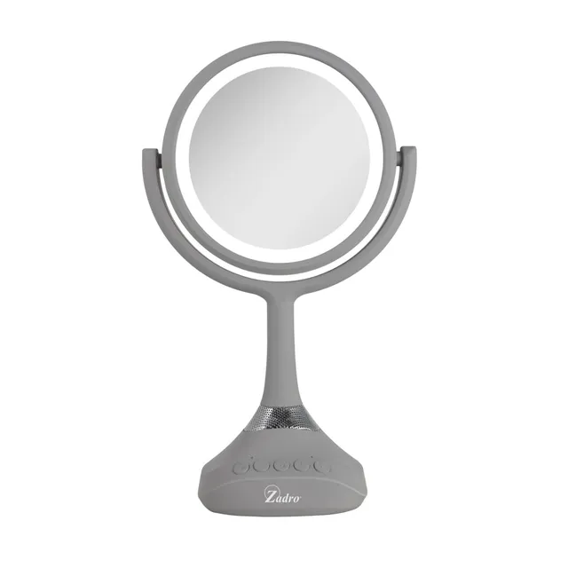 zadro-espejo-de-maquillaje-iluminado-con-aumento-1x-5x-bluetooth-y-usb-doble-car image 1