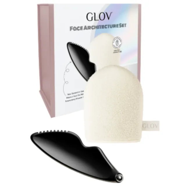 glov-face-architecture-set-set-de-cuidado-facial-con-gua-sha-y-guante-desmaquill image 1