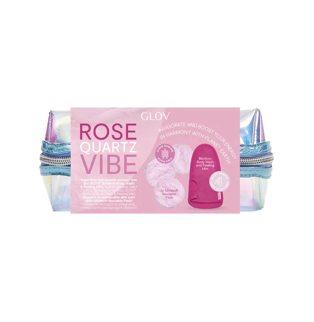 glov-set-rose-quartz-vibes-set-con-manopla-de-exfoliaci-n-corporal-y-discos-de-d image 1