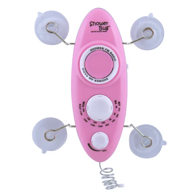 zadro-shower-bug-2-0-radio-de-ducha-am-fm-impermeable-con-ventosas-y-sintonizado image 1
