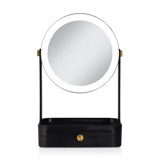 zadro-b2s-espejo-de-maquillaje-led-de-doble-cara-con-bandeja-y-caj-n-aumento-5x image 1