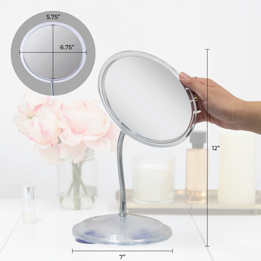zadro-gooseneck-espejo-de-maquillaje-con-aumento-7x-cuello-flexible-de-acero-y-b image 3