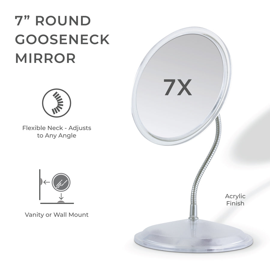 zadro-gooseneck-espejo-de-maquillaje-con-aumento-7x-cuello-flexible-de-acero-y-b image 2
