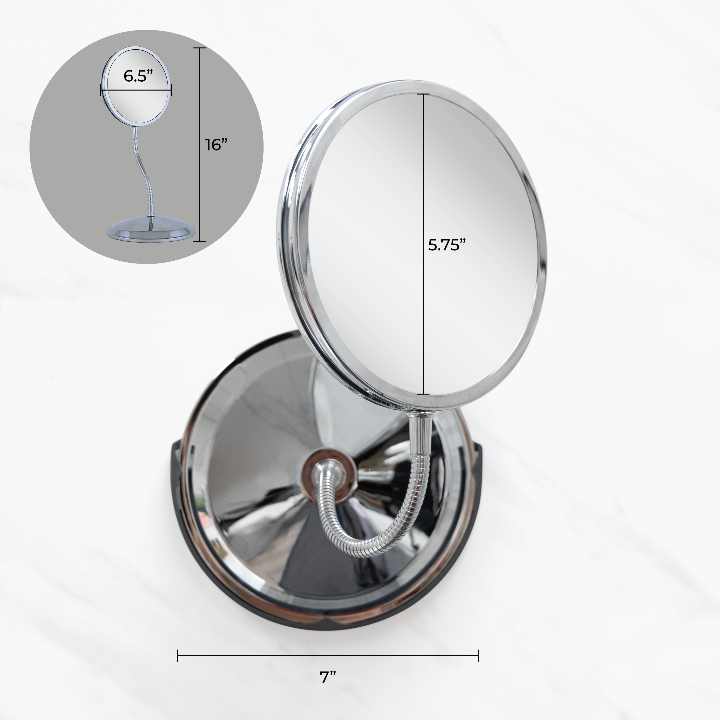 zadro-triple-vision-espejo-de-maquillaje-con-triple-cuello-de-cisne-aumento-y-so image 3