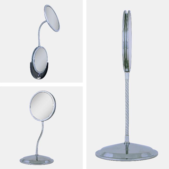 zadro-triple-vision-espejo-de-maquillaje-con-triple-cuello-de-cisne-aumento-y-so image 7