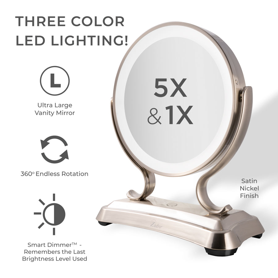 zadro-eleganze-espejo-de-maquillaje-led-con-aumento-y-3-ajustes-de-luz image 4