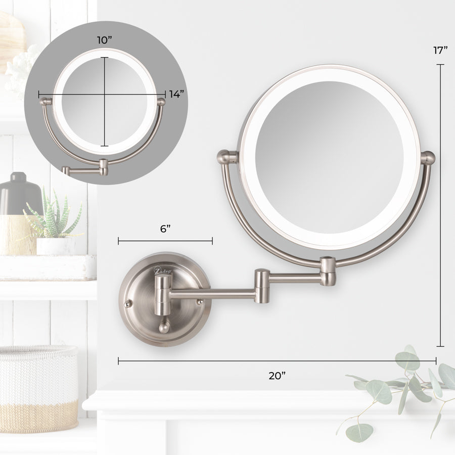 zadro-glamour-espejo-de-pared-iluminado-con-amplificaci-n-5x-1x-n-quel-satinado image 3