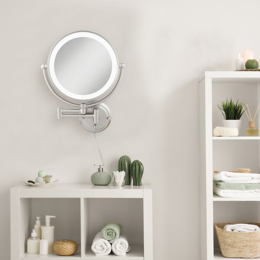 zadro-glamour-espejo-de-pared-iluminado-con-amplificaci-n-5x-1x-n-quel-satinado image 5