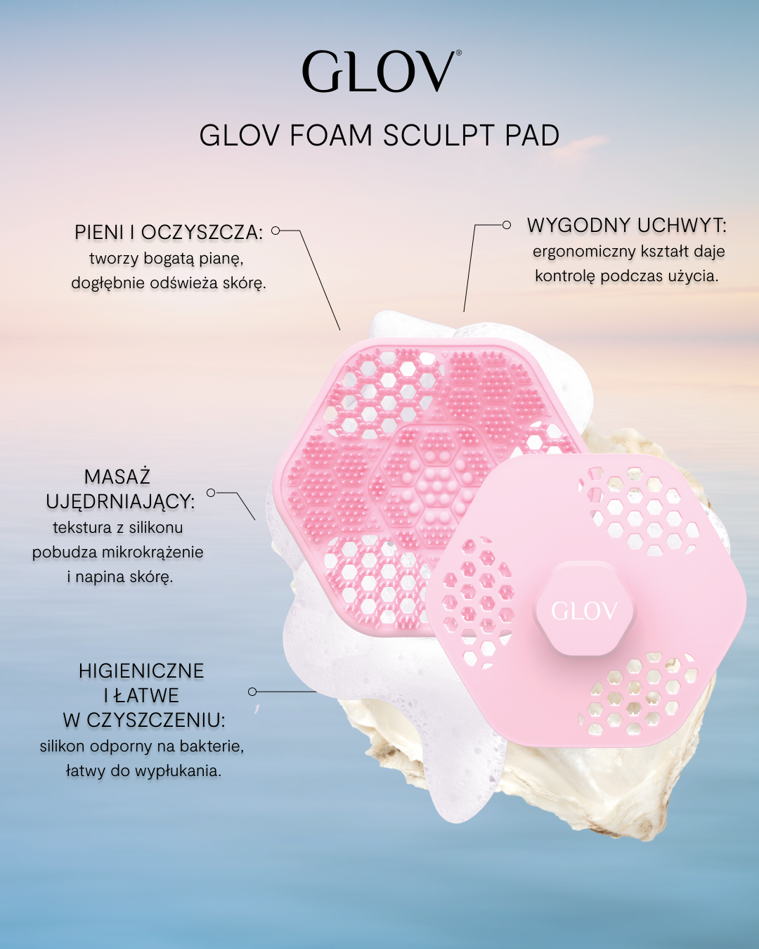 glov-foam-sculpt-pad-disco-2-en-1-con-r-stica-para-limpieza-y-masaje-corporal image 3