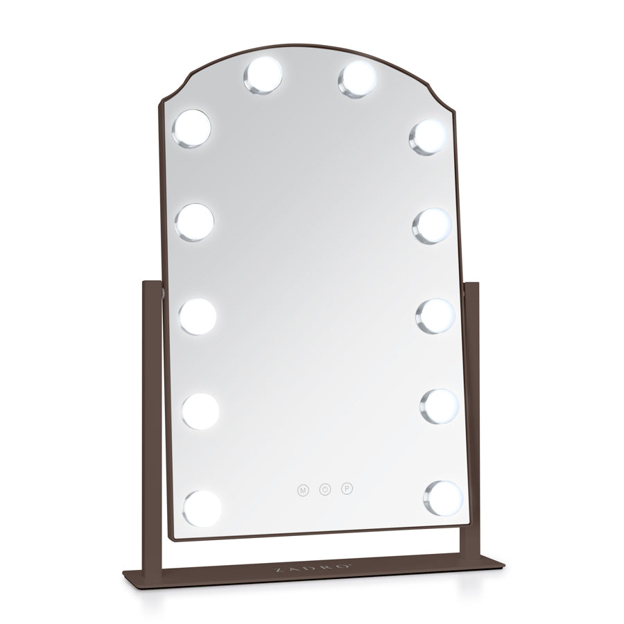 zadro-scalloped-edge-espejo-de-tocador-hollywood-led-con-12-bombillas-y-regulado image 1
