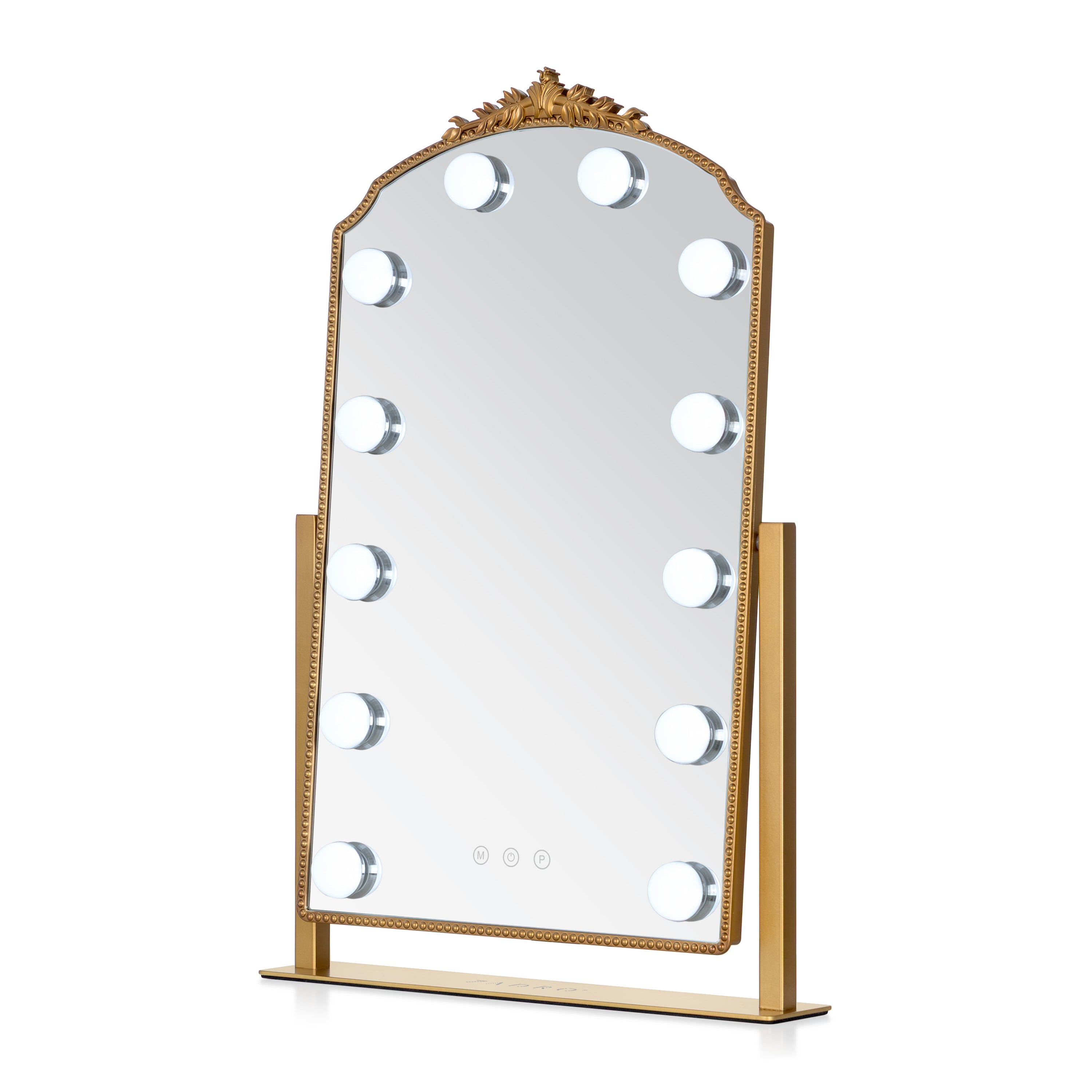 zadro-espejo-de-tocador-iluminado-led-hollywood-con-decoraci-n-dorada-y-t-ctil-d image 1