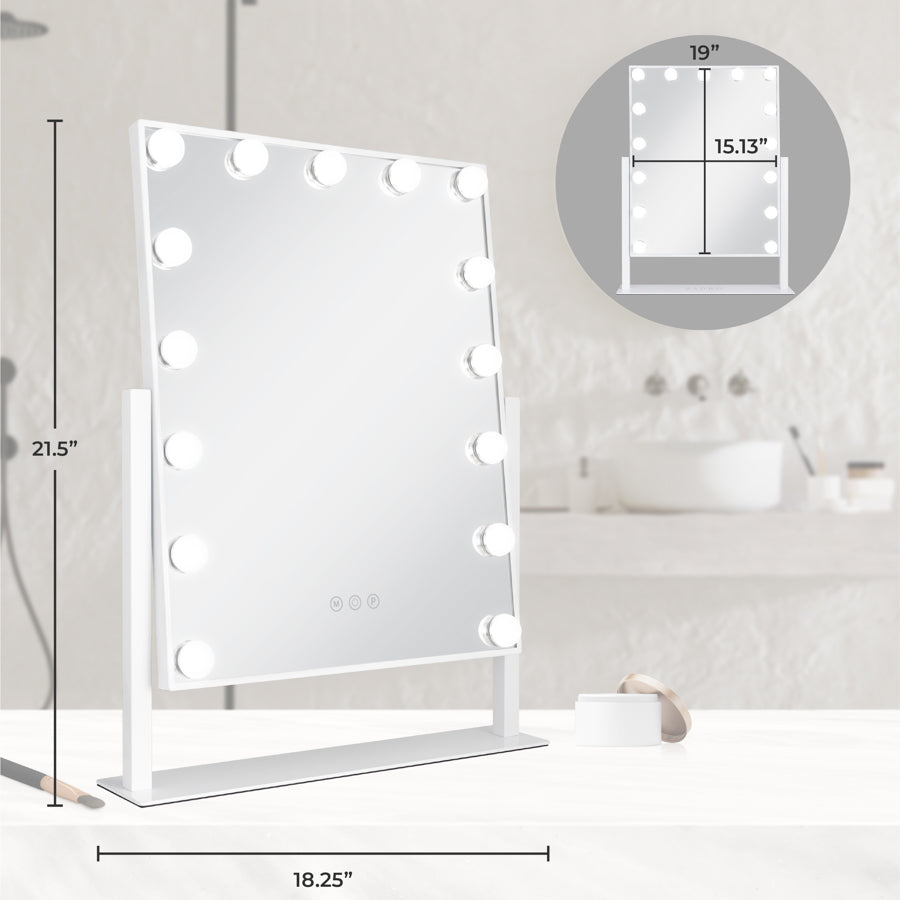 zadro-15-led-hollywood-espejo-de-maquillaje-vertical-estilo-hollywood-con-15-bom image 2