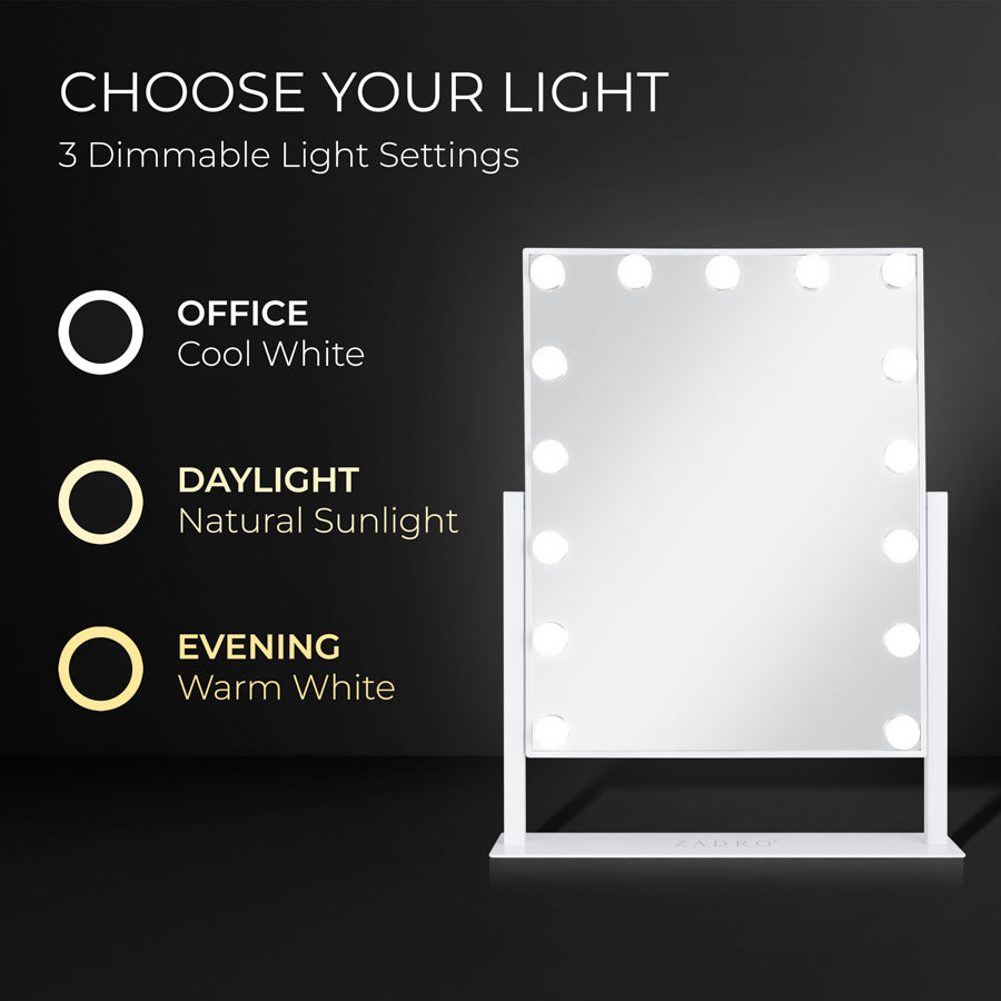 zadro-15-led-hollywood-espejo-de-maquillaje-vertical-estilo-hollywood-con-15-bom image 4