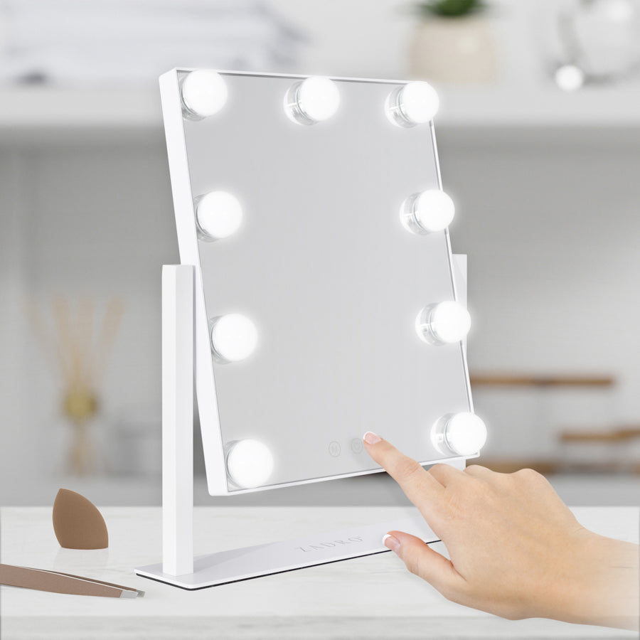 zadro-espejo-de-maquillaje-hollywood-vertical-con-9-bombillas-led-regulables-12- image 4