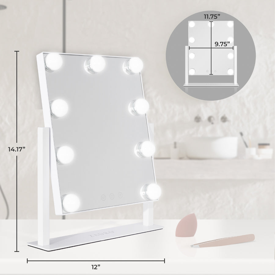 zadro-espejo-de-maquillaje-hollywood-vertical-con-9-bombillas-led-regulables-12- image 2
