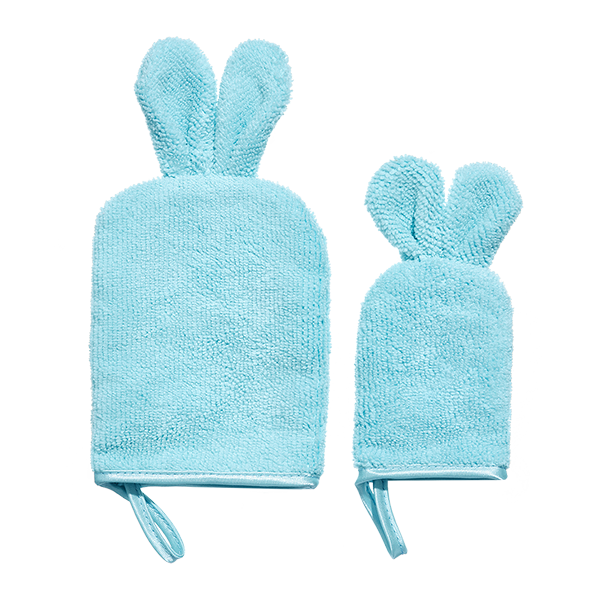glov-set-de-2-guantes-de-lavado-para-beb-y-ni-o-con-orejas-de-conejo-para-piel-d image 1