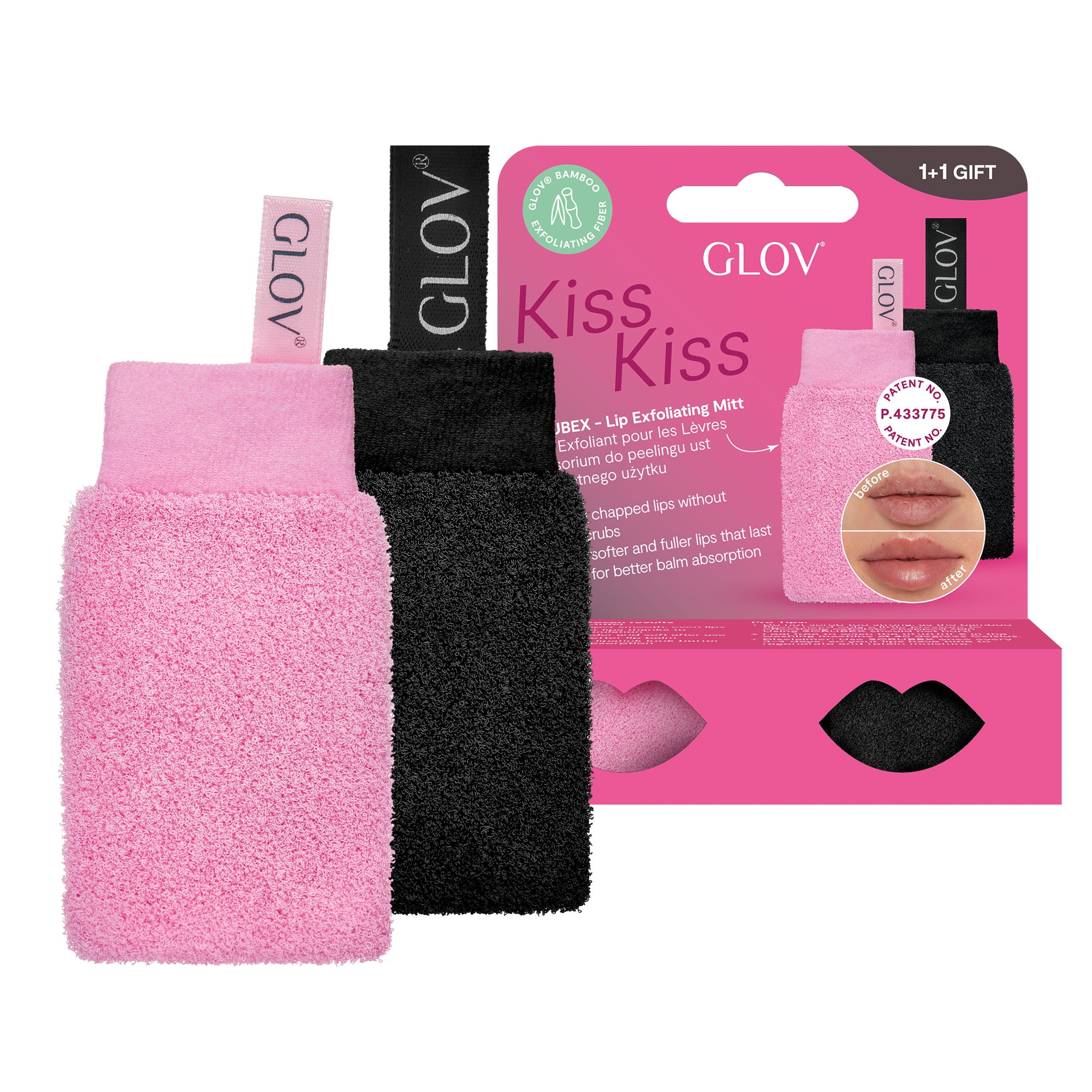 glov-kiss-kiss-set-exfoliante-labial-scrubex-de-bamb-labios-suaves-solo-con-agua image 1