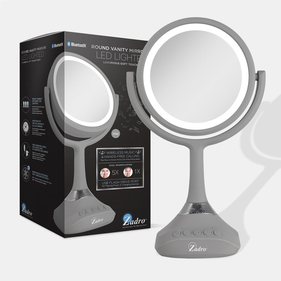 zadro-espejo-de-maquillaje-iluminado-con-aumento-1x-5x-bluetooth-y-usb-doble-car image 6