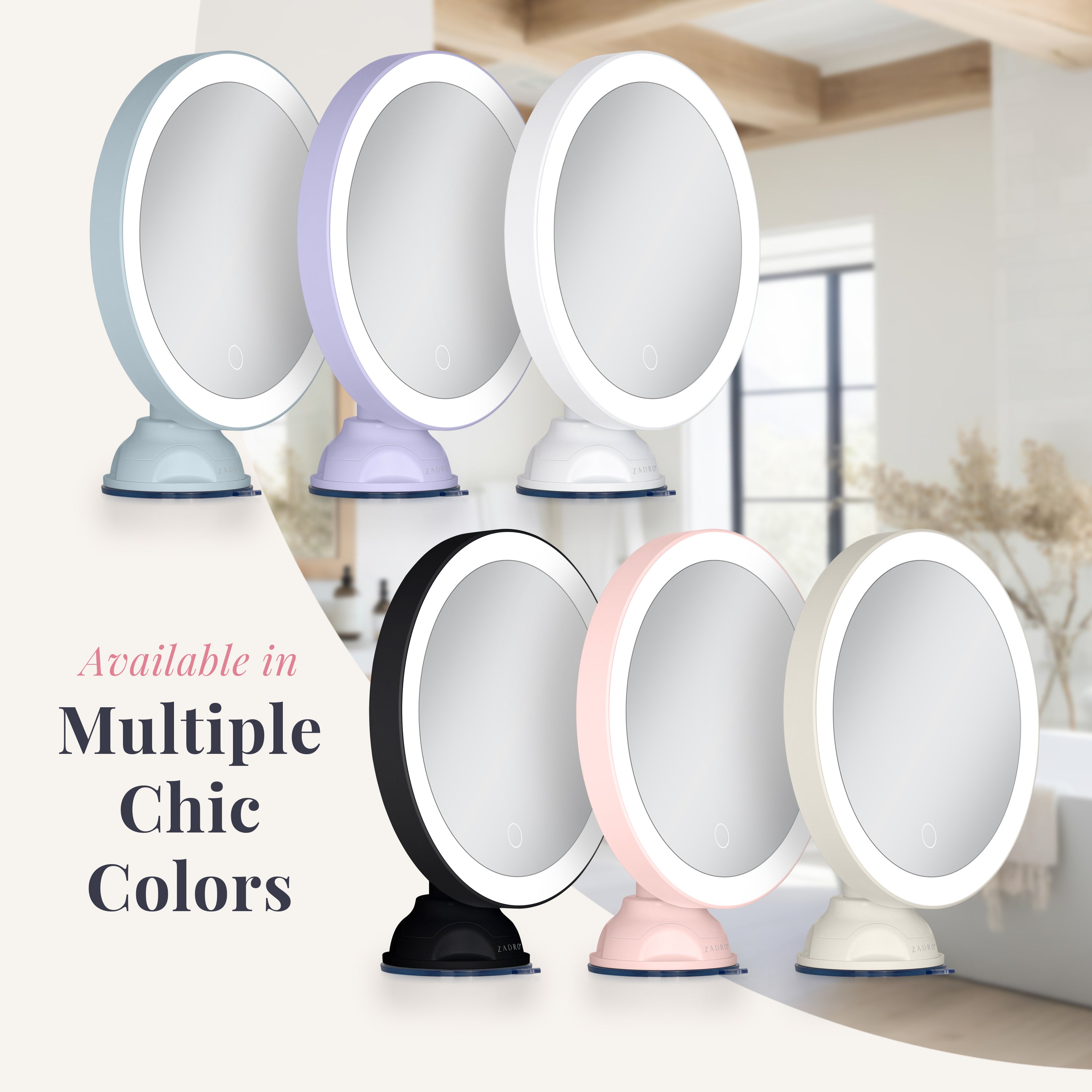 zadro-espejo-de-maquillaje-iluminado-led-de-pared-con-ventosa-y-aumento-10x-con- image 8