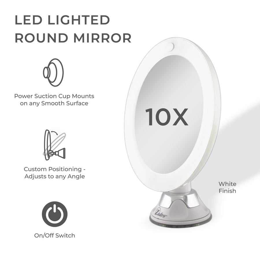 zadro-lighted-wall-mounted-makeup-mirror-espejo-de-pared-led-con-ventosa-aumento image 2