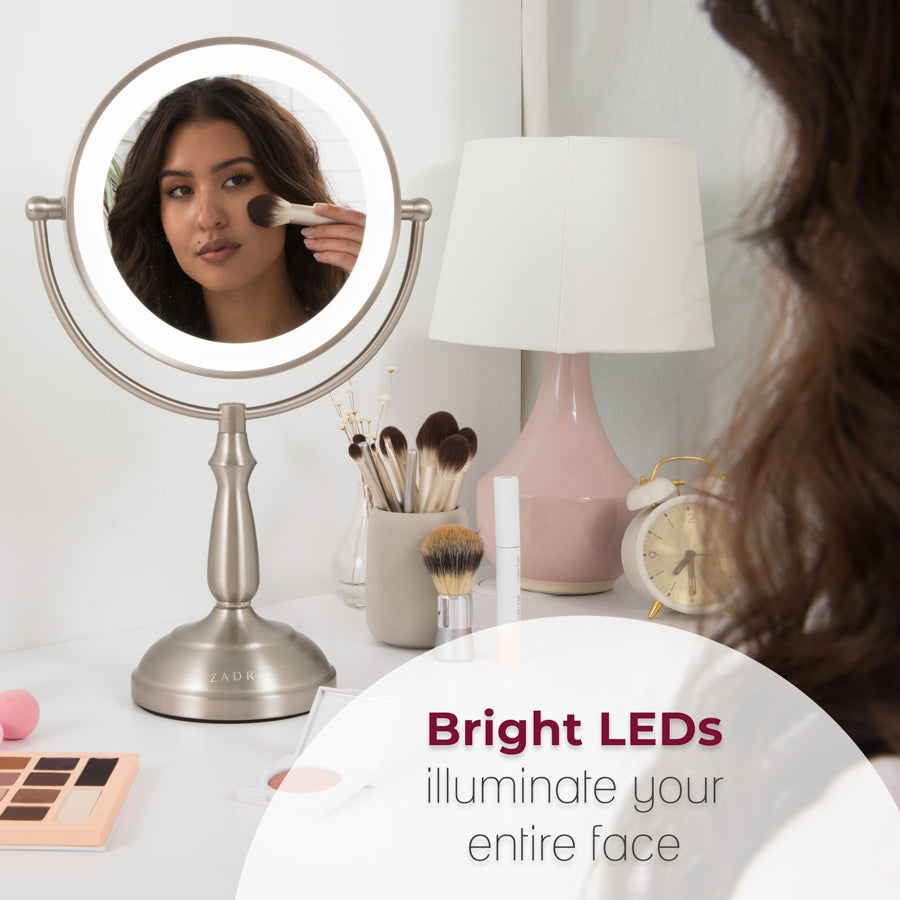 zadro-espejo-de-maquillaje-iluminado-con-aumento-led-y-base-t-ctil-regulable-dob image 6