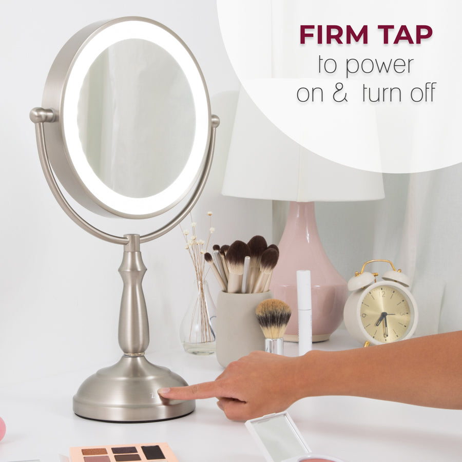 zadro-espejo-de-maquillaje-iluminado-con-aumento-led-y-base-t-ctil-regulable-dob image 7