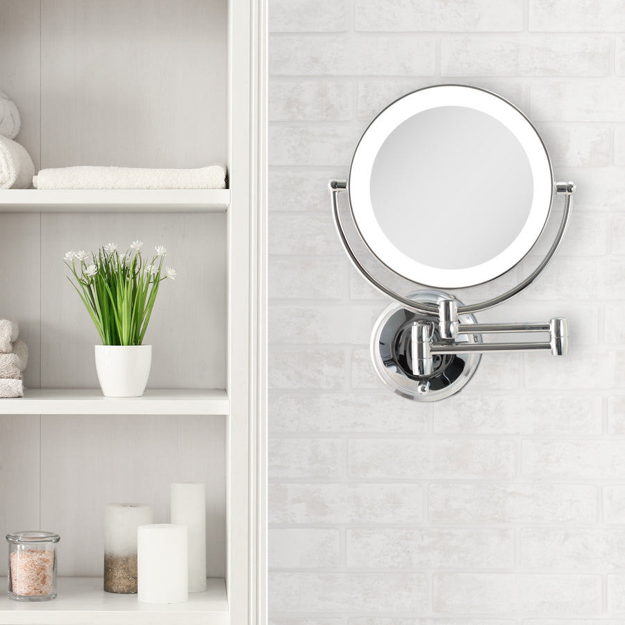 zadro-espejo-de-maquillaje-iluminado-de-pared-con-aumento-y-brazo-extensible-led image 7