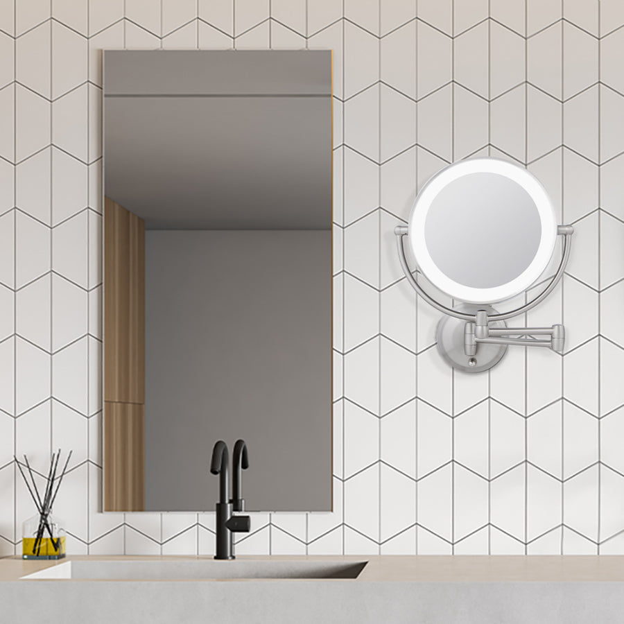zadro-espejo-de-maquillaje-iluminado-de-pared-con-aumento-10x-1x-y-brazo-extensi image 6