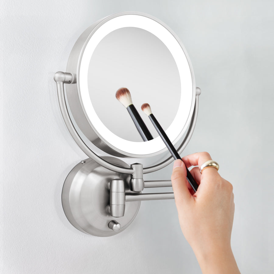 zadro-espejo-de-maquillaje-iluminado-de-pared-con-aumento-y-brazo-extensible-led image 8