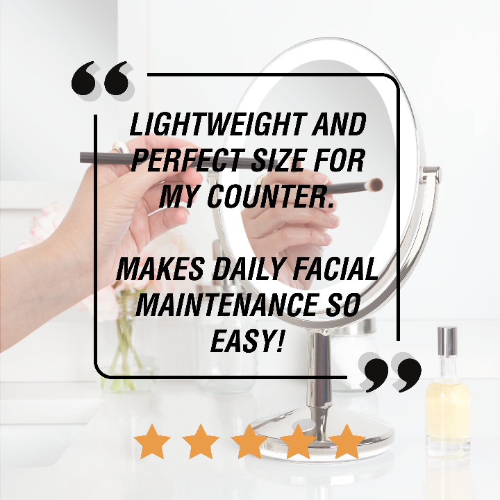 zadro-huntington-lighted-makeup-mirror-espejo-de-maquillaje-led-recargable-5x-1x image 6
