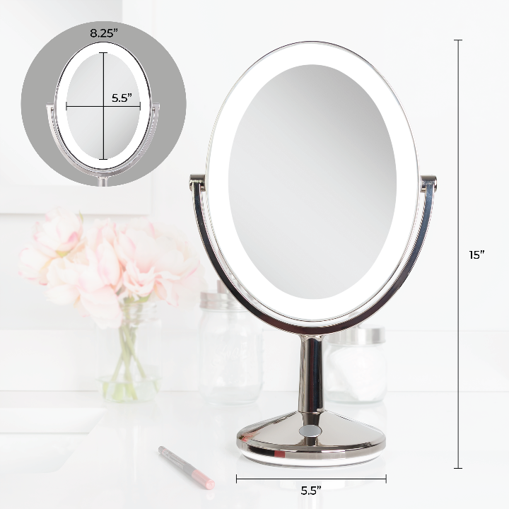 zadro-huntington-lighted-makeup-mirror-espejo-de-maquillaje-led-recargable-5x-1x image 4