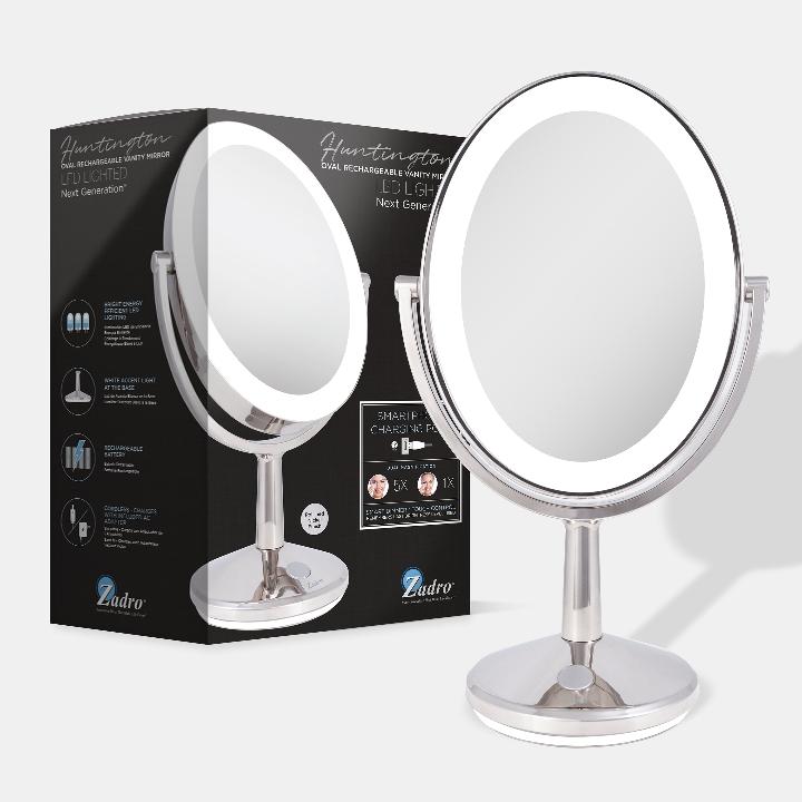 zadro-huntington-lighted-makeup-mirror-espejo-de-maquillaje-led-recargable-5x-1x image 7
