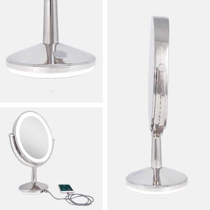 zadro-huntington-lighted-makeup-mirror-espejo-de-maquillaje-led-recargable-5x-1x image 5