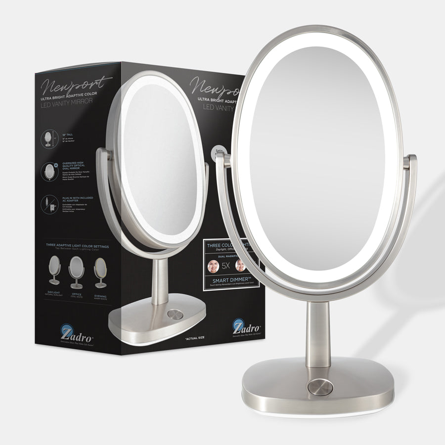zadro-newport-espejo-de-maquillaje-iluminado-led-5x-1x-con-panel-t-ctil-y-3-temp image 6