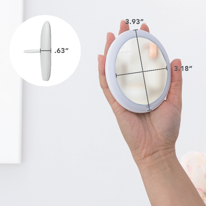 zadro-lighted-compact-mirror-espejo-compacto-recargable-led-de-4-pulgadas-con-au image 3
