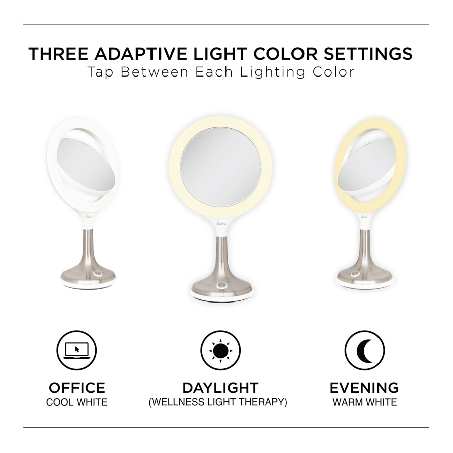 zadro-mood-therapy-espejo-de-maquillaje-iluminado-led-con-aumento-8x-1x image 5