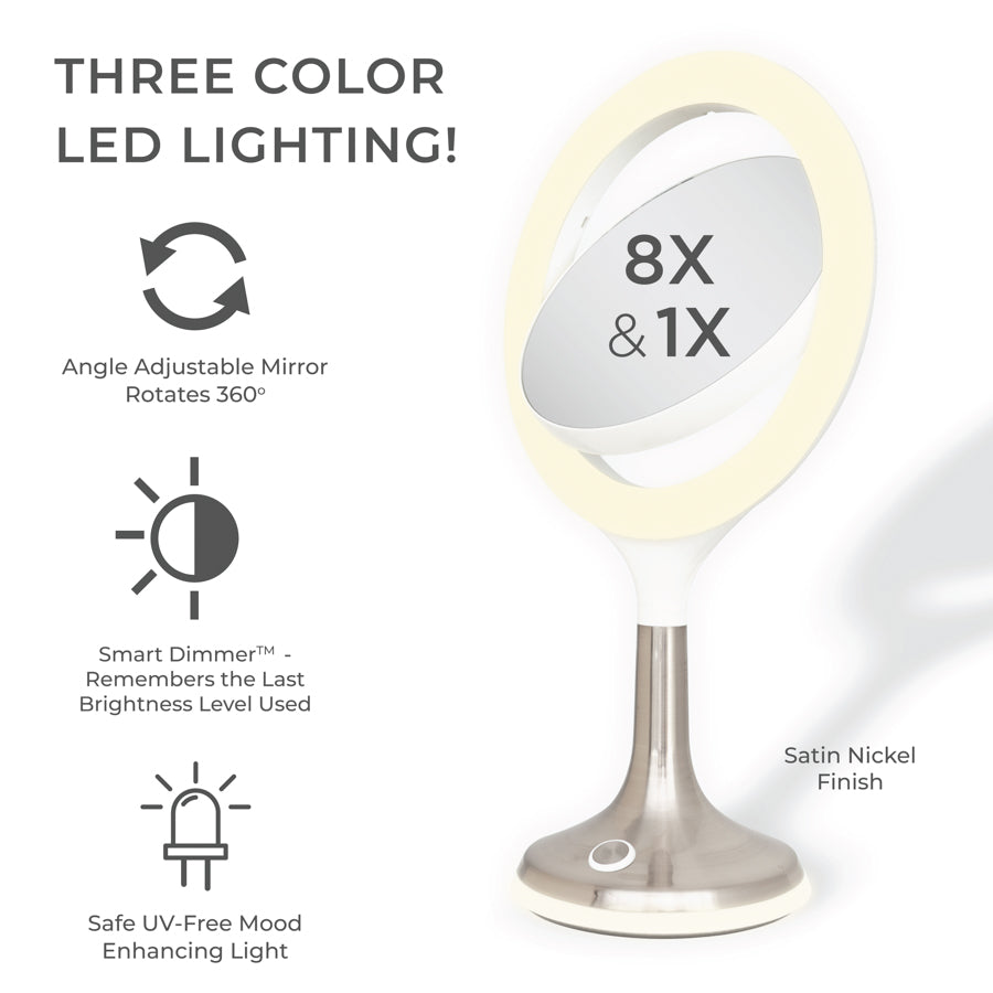 zadro-mood-therapy-espejo-de-maquillaje-iluminado-led-con-aumento-8x-1x image 2