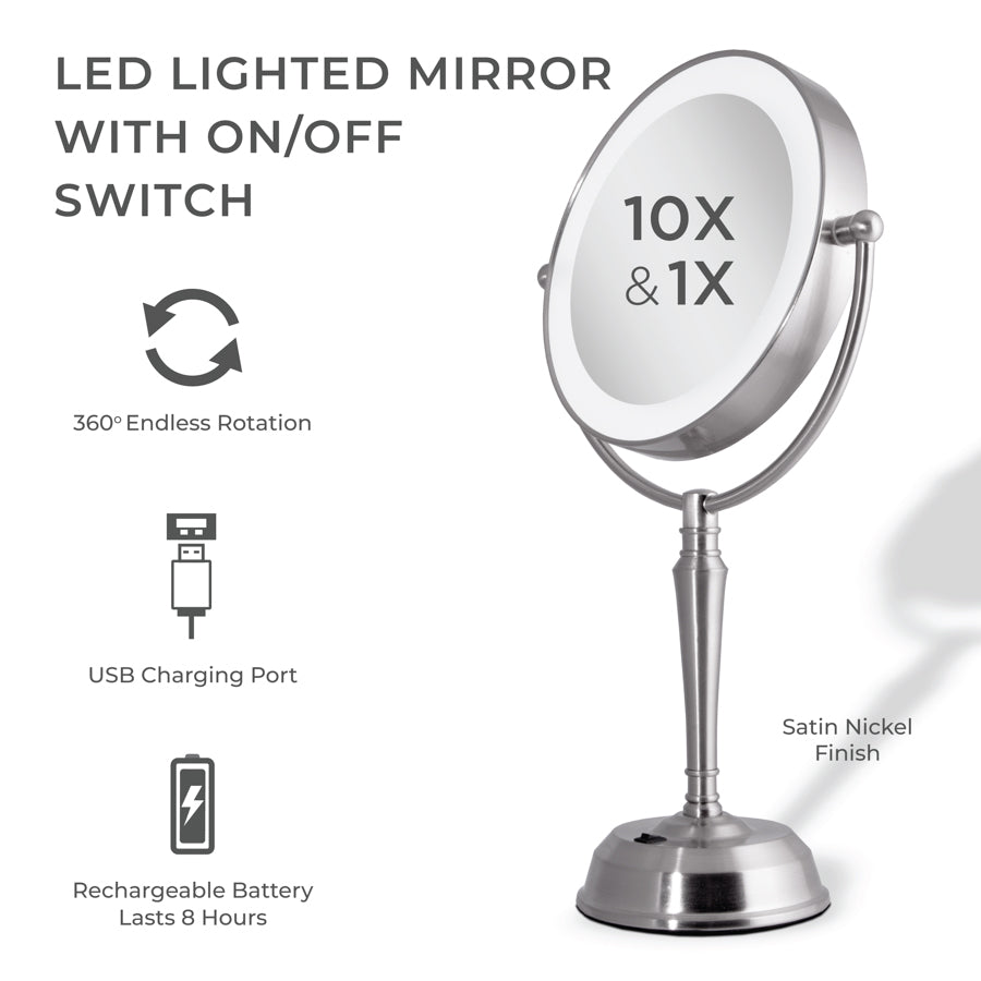 zadro-espejo-de-tocador-con-luz-led-magnificaci-n-y-puerto-de-carga-usb-recargab image 2