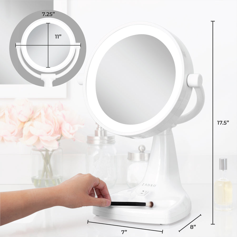 zadro-eleganze-espejo-de-maquillaje-iluminado-con-aumento-10x-1x-y-giro-270 image 3