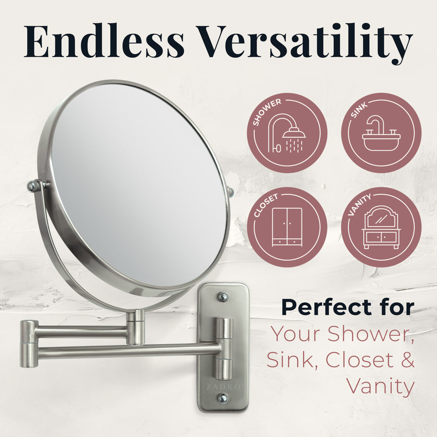 zadro-espejo-de-maquillaje-de-pared-con-magnificaci-n-doble-cara-5x-1x-y-brazo-a image 4